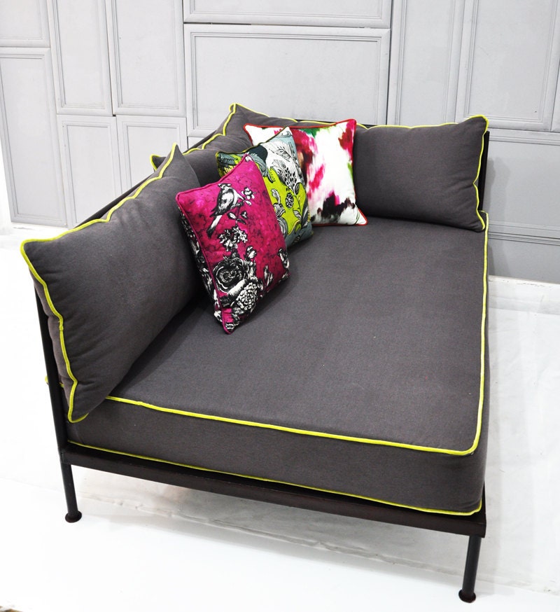 Black iron daybed