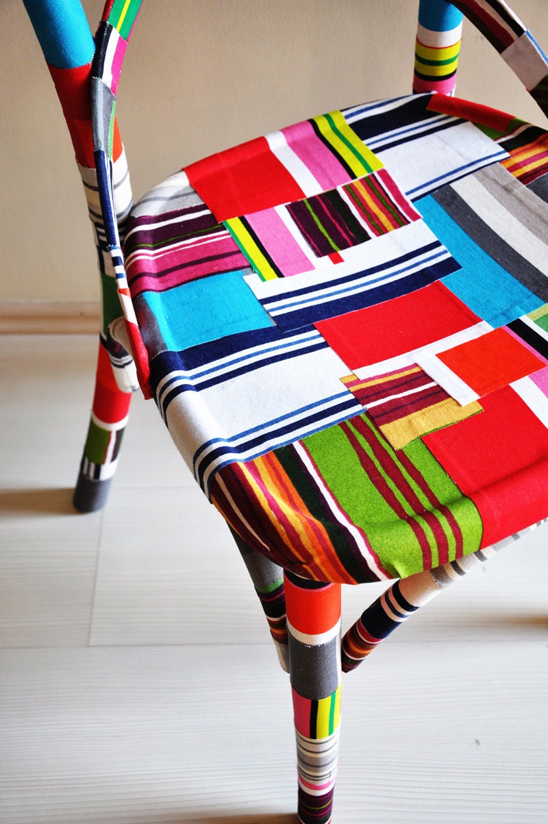 4 x colorful Thonet dining chairs (custom order)