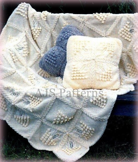 PDF Knitting Pattern for an Aran Throw or by TheKnittingSheep