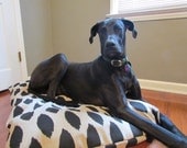 Black/Denton Ikat Pet Bed Dog Duvet Cover-Medium