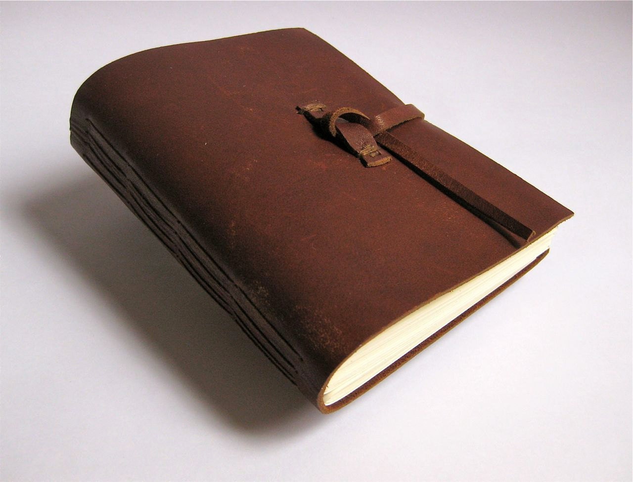 Leather Journal Sketchbook Leather Diary, Distressed Brown Leather & Blank Pages, the Chunkie Lee