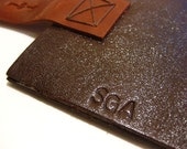 Stamped Monogram on Leather Journals