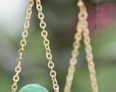 soft green drop earrings