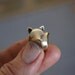 shiba inu  ring, bronze, satin finish.