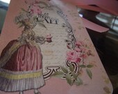 Reserved For Pmfc    The  Beautiful Marie Antoinette Pastel Pink  French  Gift  Tags Pink  Ribbon