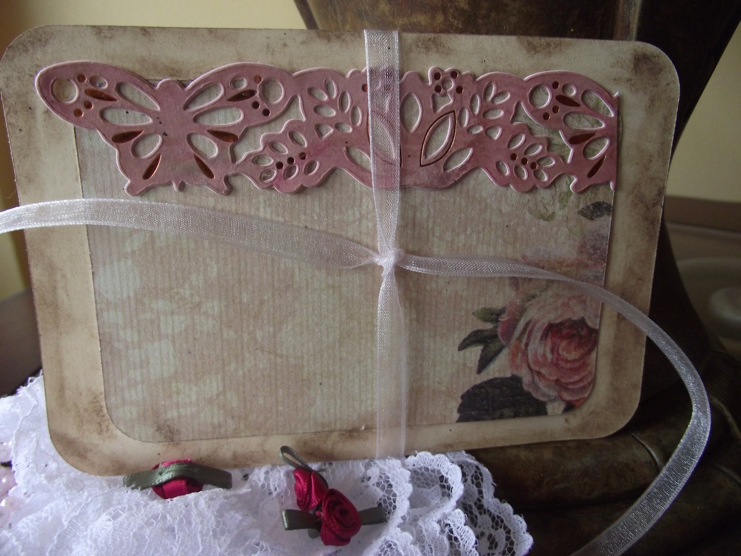 E-14 Decor Card Pink Rose