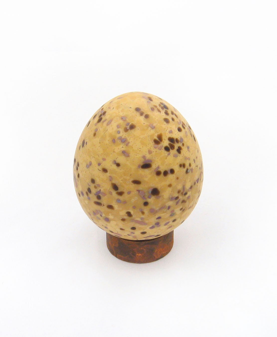 Glass Egg - Birds Eggs - Natural Tan Coffee Brown spots Nature Art Dragon Egg