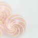 Glass Ball Ornament Suncatcher - Venetian Style Pink White Sage Green Stripes - Christmas Tree Decoration - handmade luxury