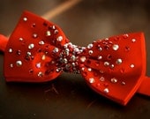 BEJEWELED RUBY BOW: Crystal Jewel Encrusted Costume Bow Fit for the Fairest One of All