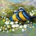 Spring birds Needle felted art , Textile art ,Wall hanging. Home decor