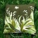 Lilies of the valley - Unique felted pillow cover   16"x16