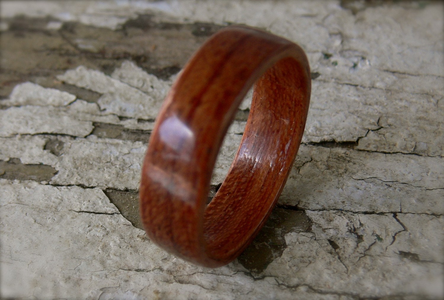 Handmade Bentwood Bubinga Wood Ring