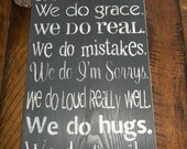 In This Home" Primitive Rustic Farmhouse Sign