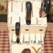 knife block hand painted wooden primitive salt box house  willow tree