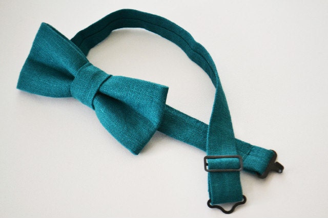 Boys Bowtie Ages 2-10 in Teal Linen