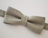 Boys Bowtie Ages 2-10 in Gray Linen