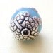 Blue Quartz Sterling Silver Bead