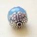 Blue Quartz Sterling Silver Bead