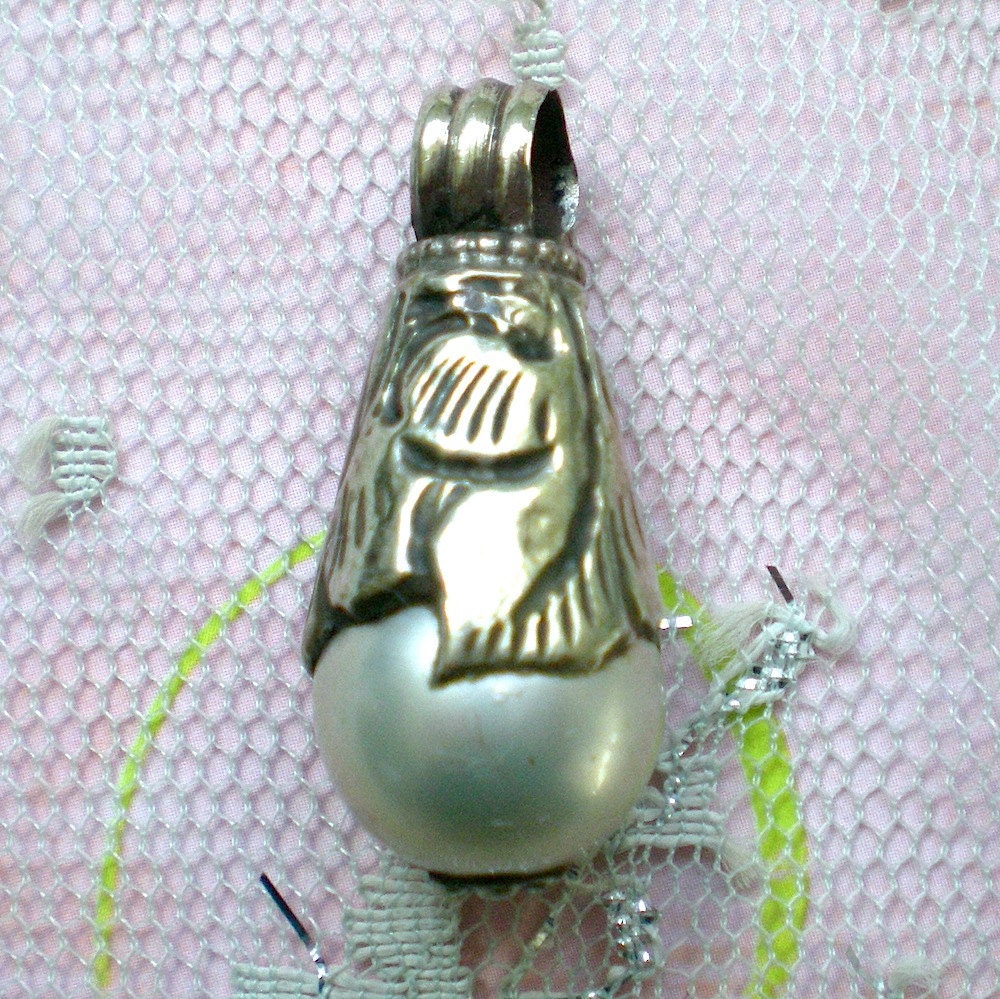 Pearl Sterling Silver Pendants Earrings - set of three