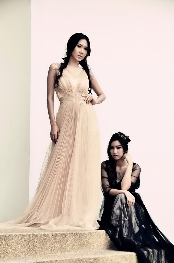 One-of-a-kind Criss Cross Pleated Dress