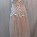 Custom Made One of A Kind Tulle Slant Asymmetrical Long Dress