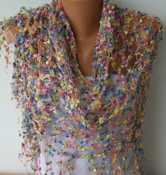 Multicolor  - Scarf  - Women - Handmade Work - Cowl - Neckwarmer