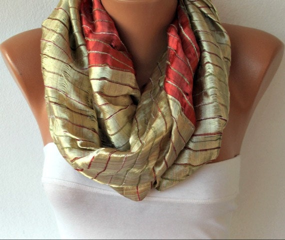 Multicolor Silk Shawl Scarf -  Cowl - fatwoman