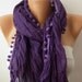 BIG SALE Purple Women Shawl Scarf - Cowl