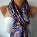 BIG SALE Women Scarf - Cowl with Lace - Multicolor