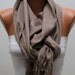 Beige  Scarf Pashmina Shawl  Scarf  - bridesmaids gift -  fatwoman
