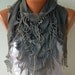 Gray Shawl Scarf - Cowl Scarf - fatwoman