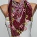 Turkish Anatolians Scarf  - Oya - Yemeni - Cowl   - Multicolor - New
