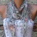 Multicolor Shawl - Cotton Scarf - Cowl with Lace Edge Gray - fatwoman - Bridesmaids Gifts