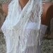 Creamy White - Shawl Scarf - Headband Necklace Cowl
