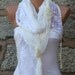 Creamy White Scarf - Cowl Scarf - fatwoman bridesmaid gift Lace Scarf Lace Shawl Bridal