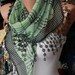 ON SALE -Mantis Plaid Scarf - Cotton Scarf Cowl with Lace Edge