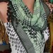 ON SALE -Mantis Plaid Scarf - Cotton Scarf Cowl with Lace Edge