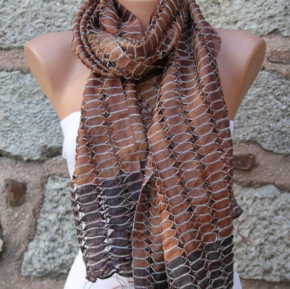 Multicolor Silk Shawl Scarf - Cowl
