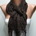WAS 19, NOW 15 - Dark Brown - Shawl Scarf - Cowl by Fatwoman