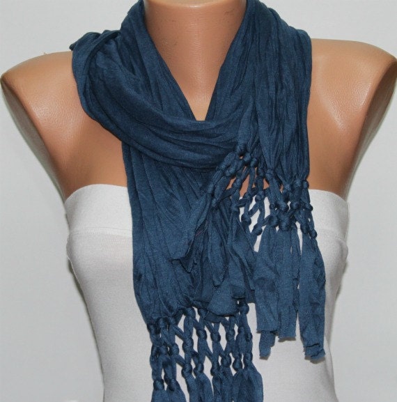 Blue - Shawl Scarf - Cowl