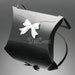 C17-Popular Half Matte Silver Willow Leaf  Adjustable Ring