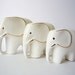 Collection of 3 Vintage Elephant Figurines