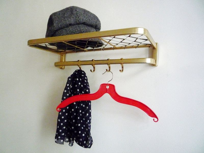 Vintage Golden Coat Rack