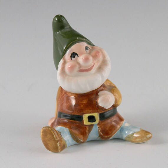 Items similar to Vintage Disney Happy Ceramic Collectible Figurine