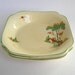 3 Clarice Cliff Staffordshire Pottery 1930's Plates