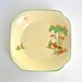3 Clarice Cliff Staffordshire Pottery 1930's Plates