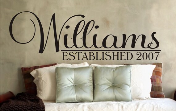 Wall Decal Personalized Monogram Vinyl Wall Art - Vinyl Lettering - Vinyl Decal