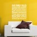 Our Family Rules Vinyl Lettering - Vinyl Decal - Vinyl Wall Art