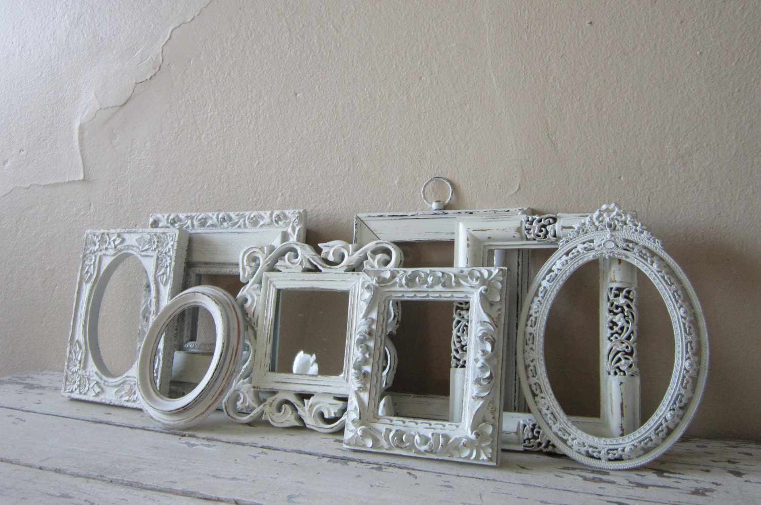 Frame Grouping - Shabby and Chic Style - Frame set - Childrens decor -Shabby Cottage
