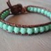 Boho leather wrap bracelet, "Country Girl", Shabby chic, turquoise, silver daisy flower, featured in ETSY FASHION Ultimate Jewelry Guide